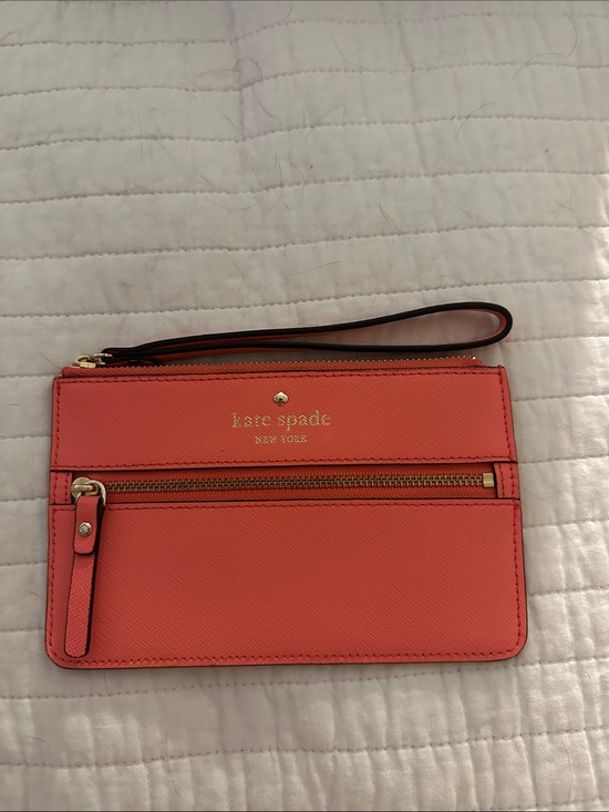 kate spade Handbags - kate spade Coral Zip Front Wristlet
